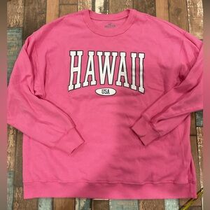 Hollister pink Hawaii sweatshirt size large crew neck